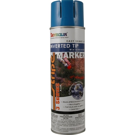 Vortex 20 oz Inverted Tip Air Tech Marking Paint Precaution Blue VO3747914